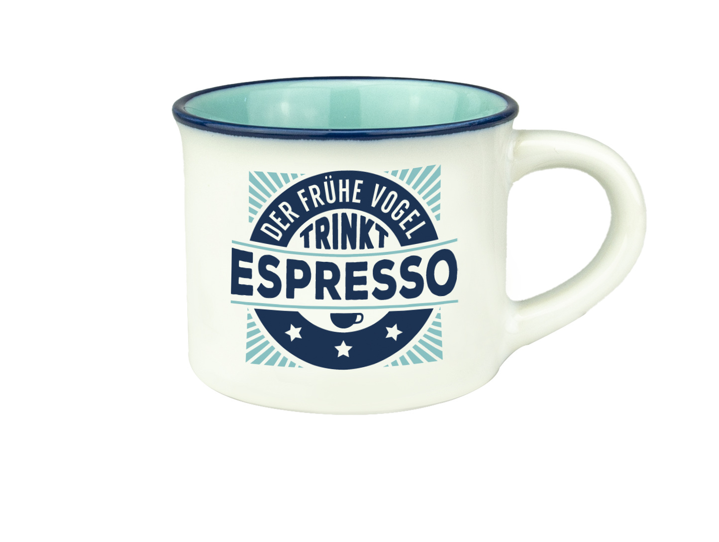 H & H Espresso-Tasse - Der frühe Vogel trinkt Espresso