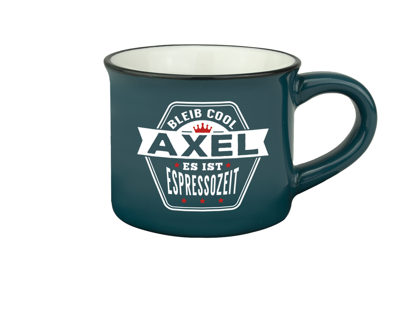 H & H Espresso-Tasse - Bleib cool Axel es ist Espressozeit