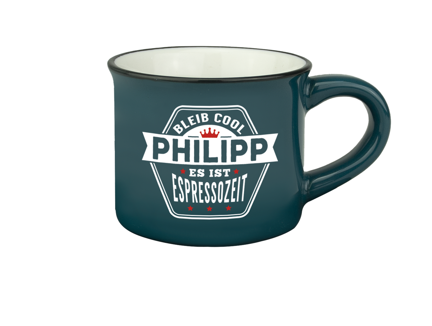 H & H Espresso-Tasse - Bleib cool Philipp es ist Espressozeit